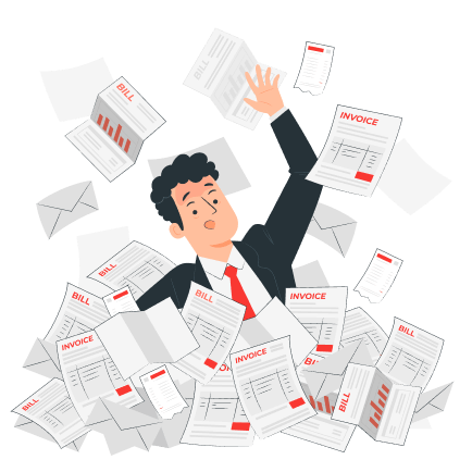 契約情報・企業情報が分散してしまう
